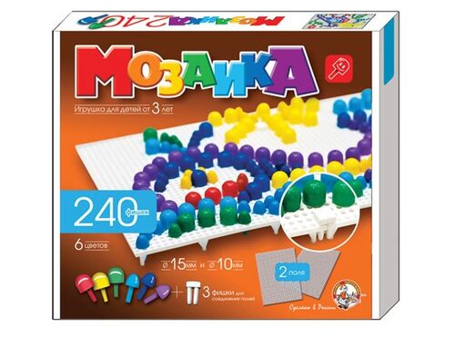 Мозаика d10+d15 / 6цветов / 240шт / 2поля