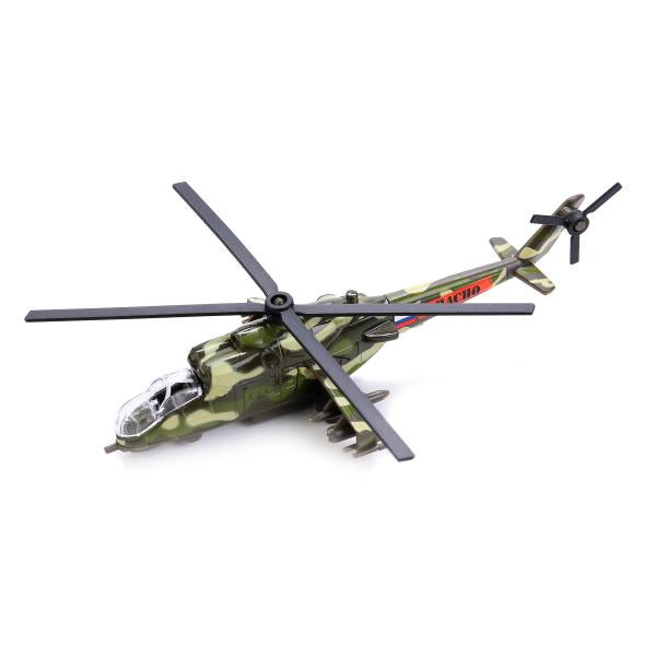 СБ-16-58ВБ 233166 ВЕРТОЛЕТ МИ-24 "ТЕХНОПАРК" МЕТАЛЛ. ИНЕРЦ. 15СМ, ОТКРЫВ. КАБИНА, ПОДВИЖ.ДЕТАЛИ В