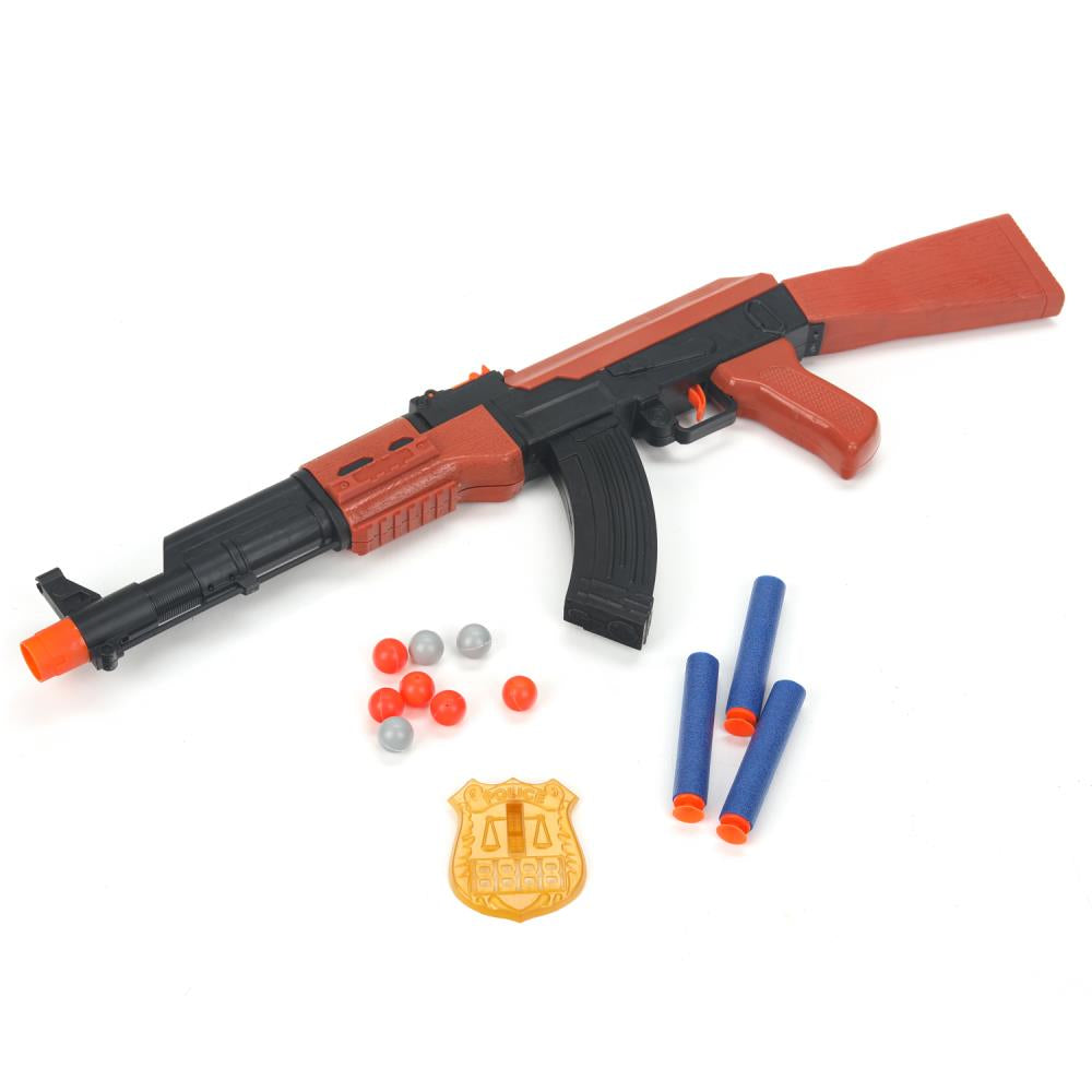 Набор оружия ВОЕННЫЙ автомат с шариками и мягк.пул, блист.58*20,5*3,5см ИГРАЕМ ВМЕСТЕ в кор.2*30шт