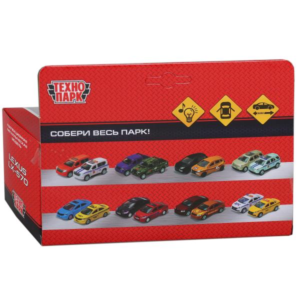 Машина металл свет-звук "LEXUS LX-570 ПОЛИЦИЯ"12см, откр. двери, инерц.в кор. Технопарк в кор.2*36шт
