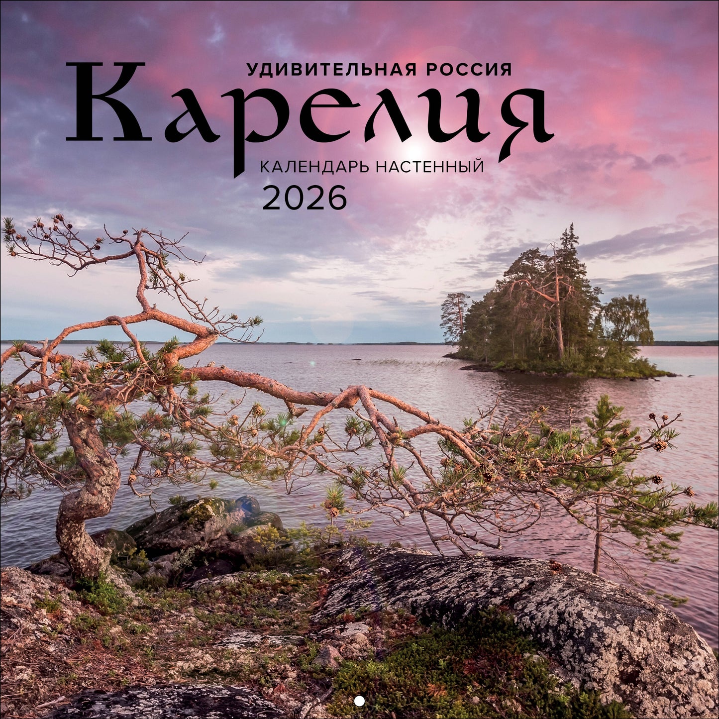 Удивительная Россия: Карелия. 4 сезона. C фотографиями Ивана Дементиевского. Календарь настенный на 2026 год (300х300 мм)
