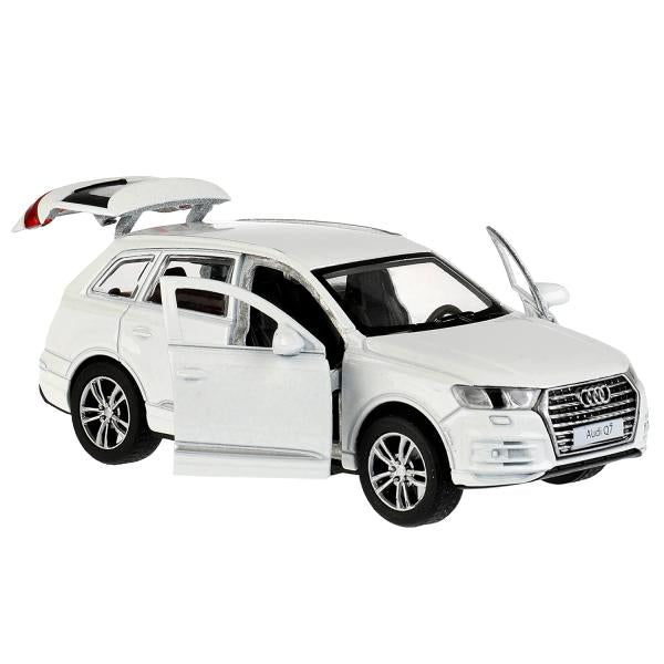 Machine métallique AUDI Q7 pour 12 cm, double, bagage, intérieur, blanc, cor. Parc technologique dans le cor.2*36шт