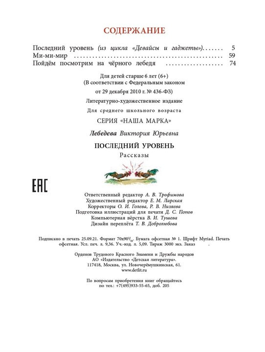 НМ Лебедева. Последний уровень