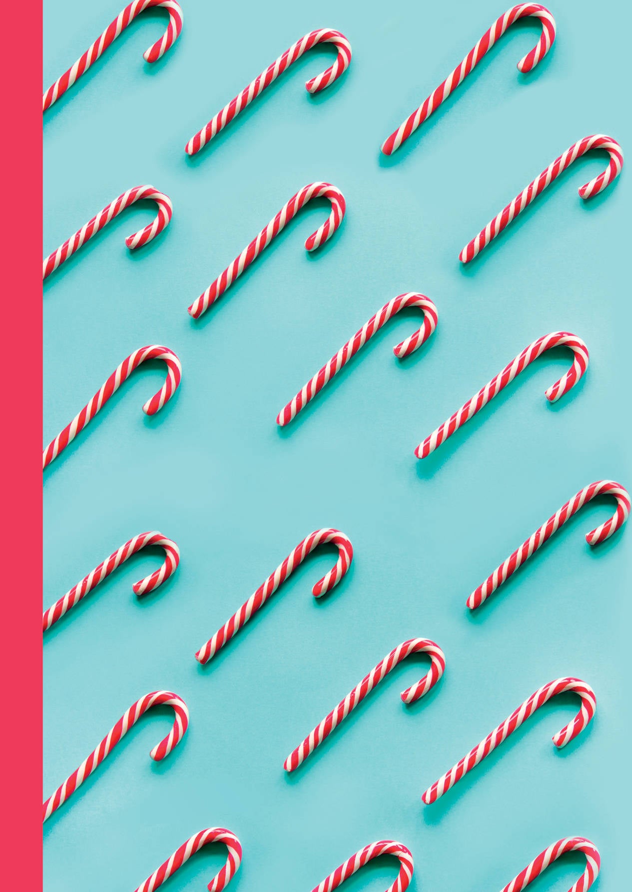 Блокнот с резинкой "Рождественская конфета" (бирюзовый). А5, твердый переплет, 192 стр.