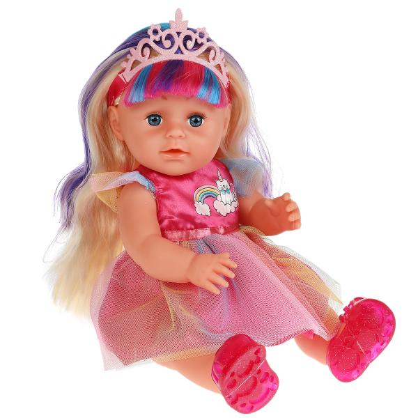 Кукла озвученная АБВГДЙКА песня Настюша 40см, озвуч торт, 6акс, кор КАРАПУЗ в кор.8шт