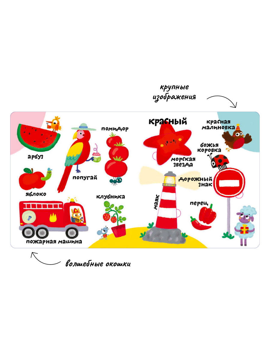 Мои первые 100 слов с большими окошками. Цвета
