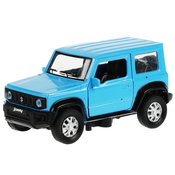 Technoparc. Modèle «Suzuki Jimny» en métal, 11,5 cm, double, bagage, acier, vinyle, art.JIMNY-12-BUBK