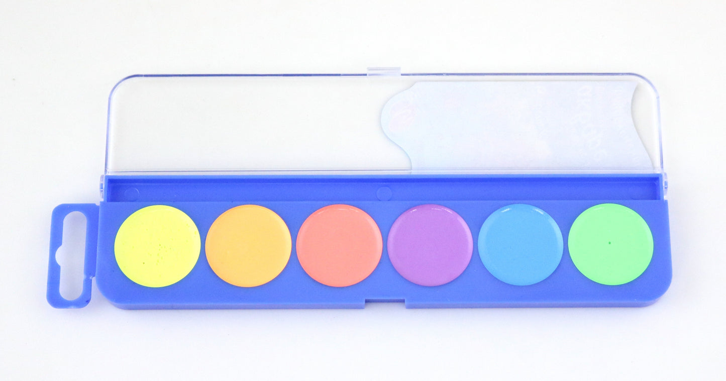 Луч. Акварель флуоресцентная 6 цветов без кисти (европодвес) арт.21С 1395-08 /48*