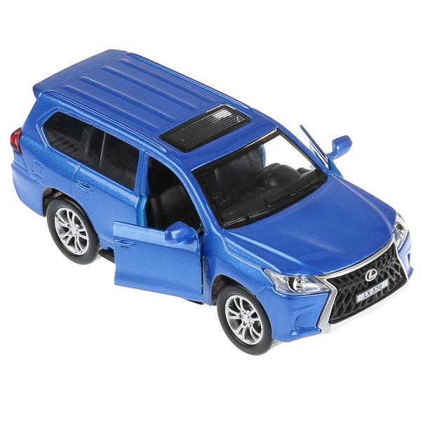 Машина металл свет-звук "LEXUS LX-570"12см, открыв. двери, инерц,синий в кор. Технопарк в кор.2*36шт