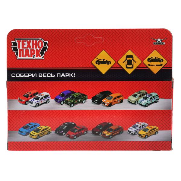 Машина металл UAZ PICKUP МАТОВЫЙ черный, 12 см, откр дв, багаж, инерц., кор. Технопарк в кор.2*36шт