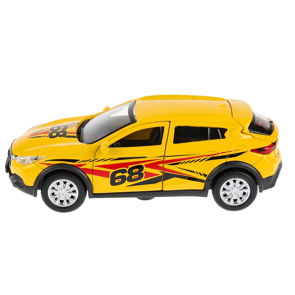 Машина металл свет-звук "INFINITI QX30 СПОРТ" 12см, откр. двери, инерц. в кор Технопарк в кор.2*36шт