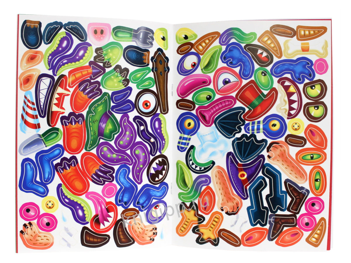 НАКЛЕЙКИ "СОБЕРИ СВОЕГО МОНСТРА" СТРАШНЫЕ МОНСТРЫ