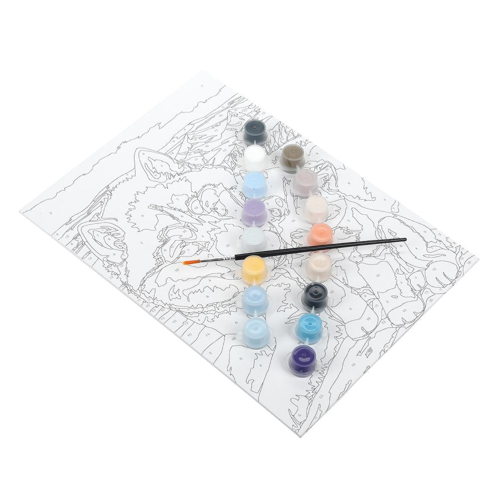 Набор д/дет тв-ва, холст по номерам на картоне 28,5*20 см хаски МУЛЬТИ АРТ в кор.48шт