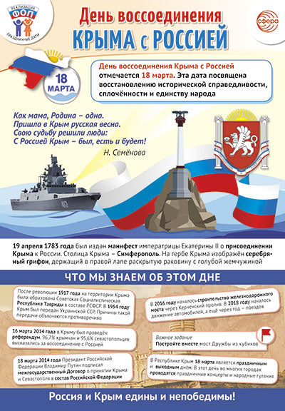 ПЛ-15765 Plaque A3. Dates de départ pour le ФОП: 18 mars - Date de votre mariage avec la Russie