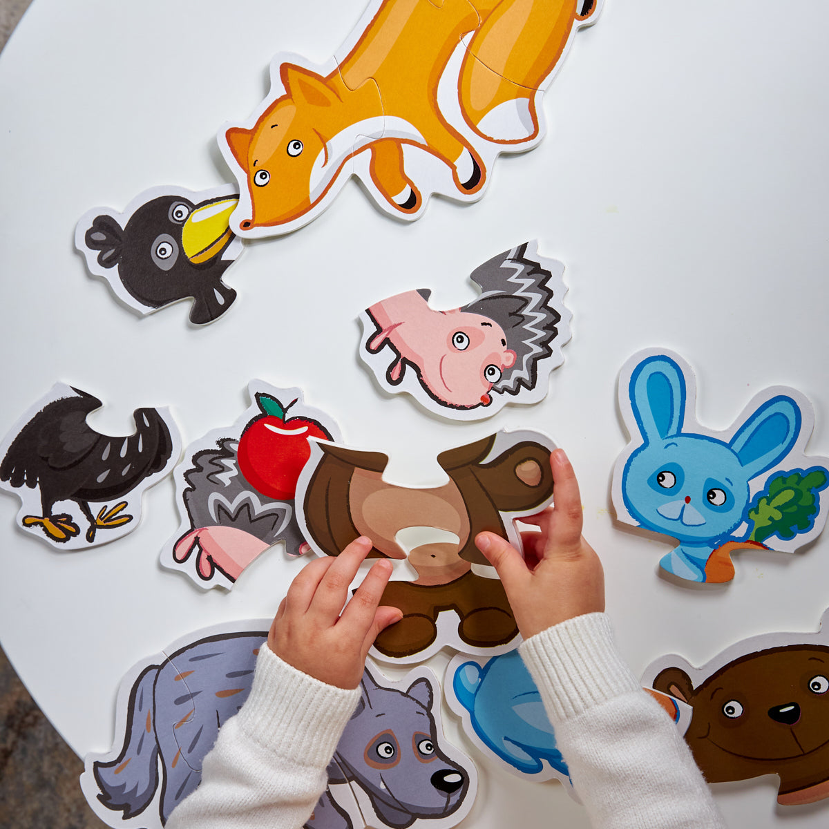 Puzzles «Лесные животные» 6 figurines, jouets pour bébé (мягкие)