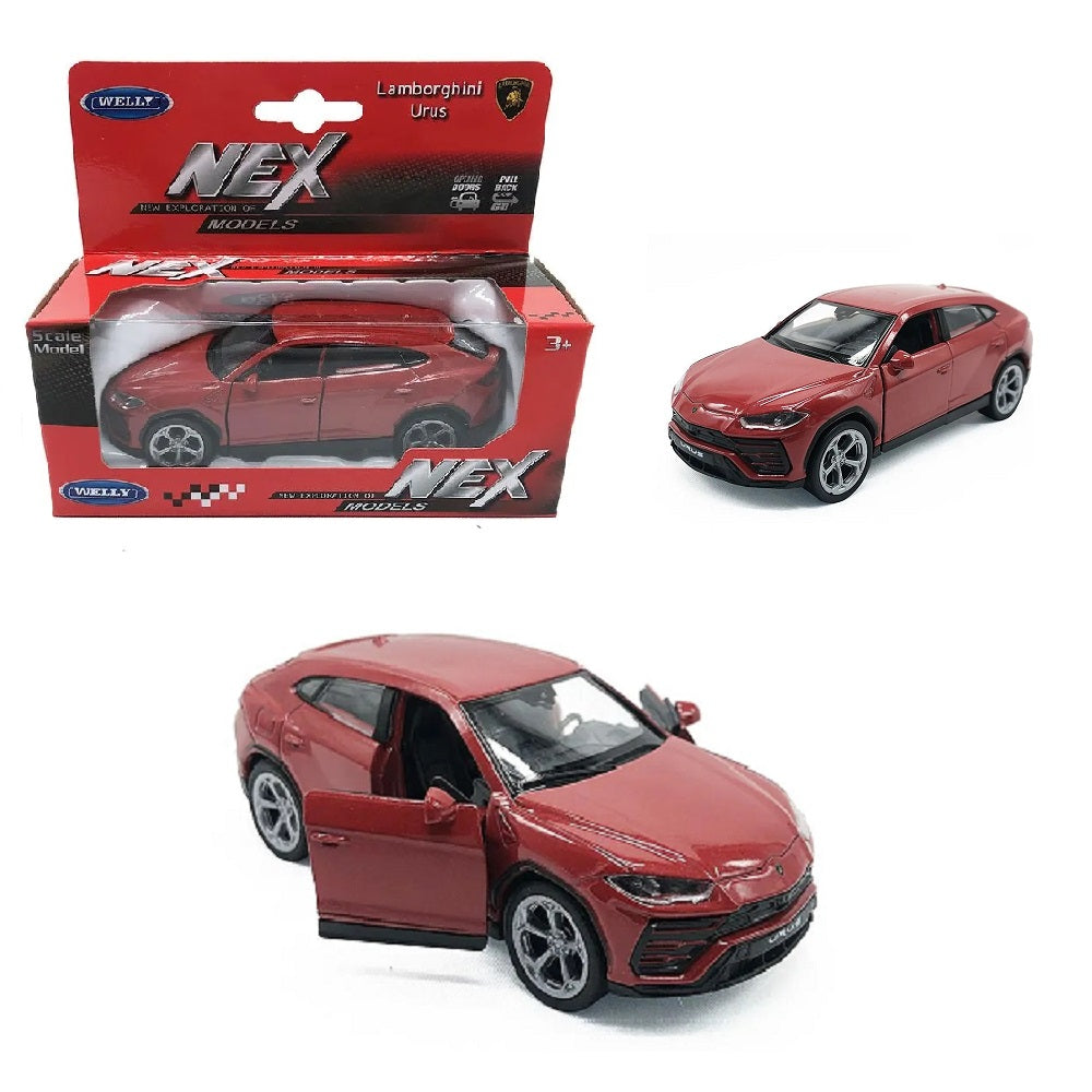 Welly. Машинка 1:38 "Lamborghini Urus" красный металлик арт.43775W-M