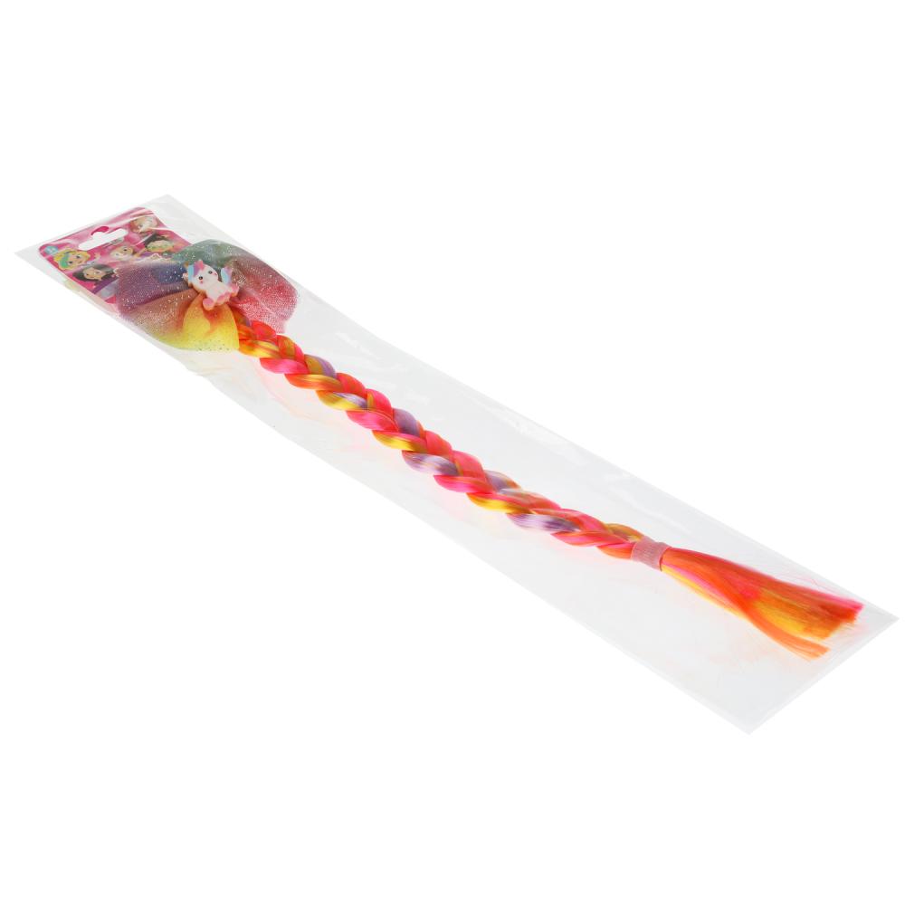 Аксесс д/девочек СКАЗОЧНЫЙ ПАТРУЛЬ резинка с косой/banтом(роз/оранж/желт)МИЛАЯ ЛЕДИуп-10шт в kor50up