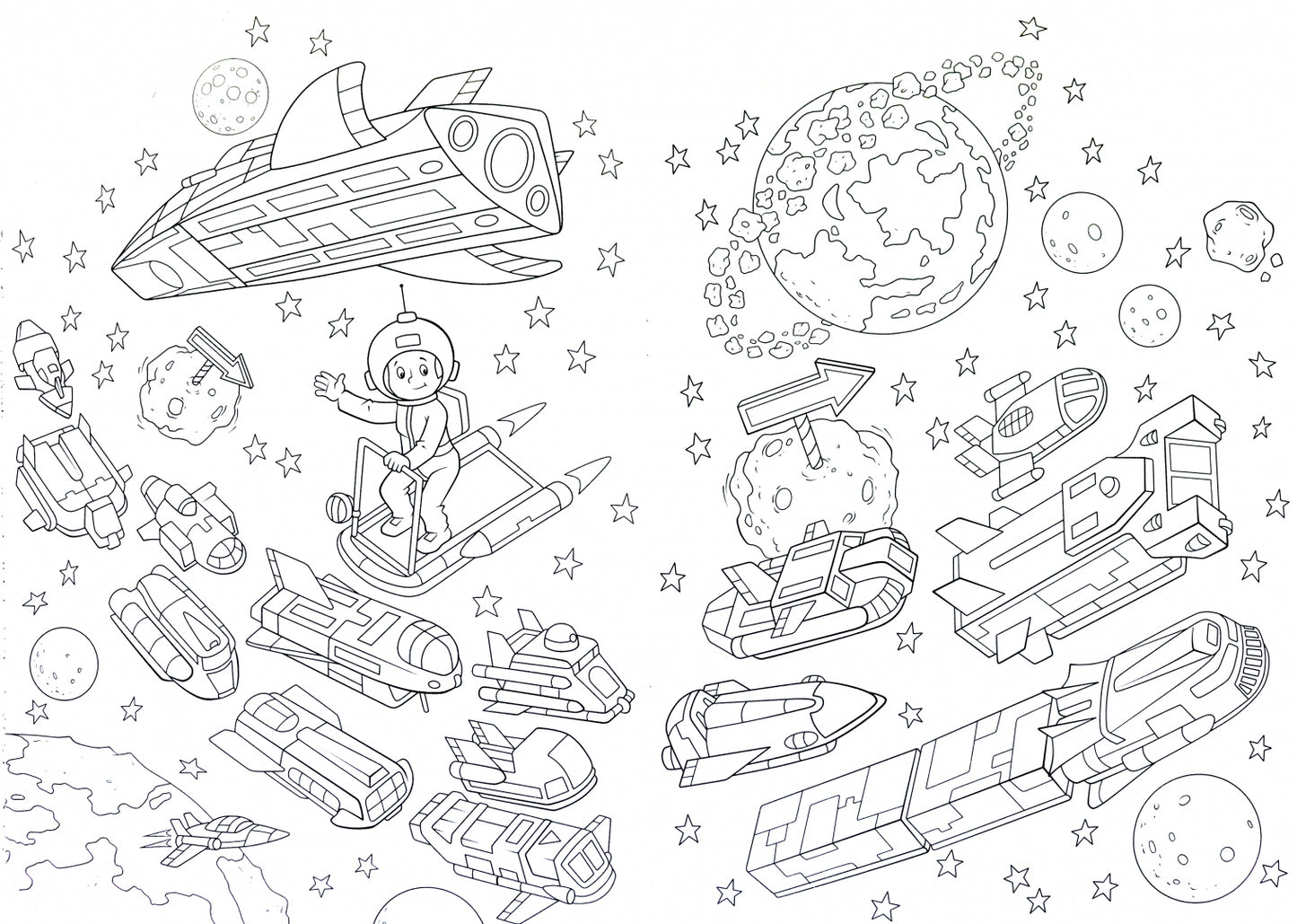 Суперраскраска с любимыми героями. Космос