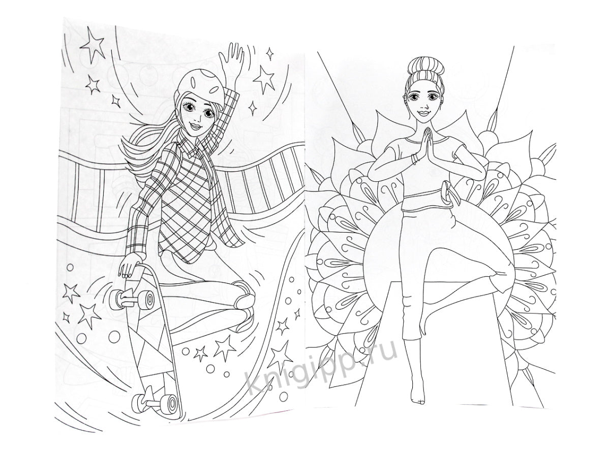 РАСКРАСКА А4 эконом. КРЕАТИВНЫЕ ДЕВЧОНКИ