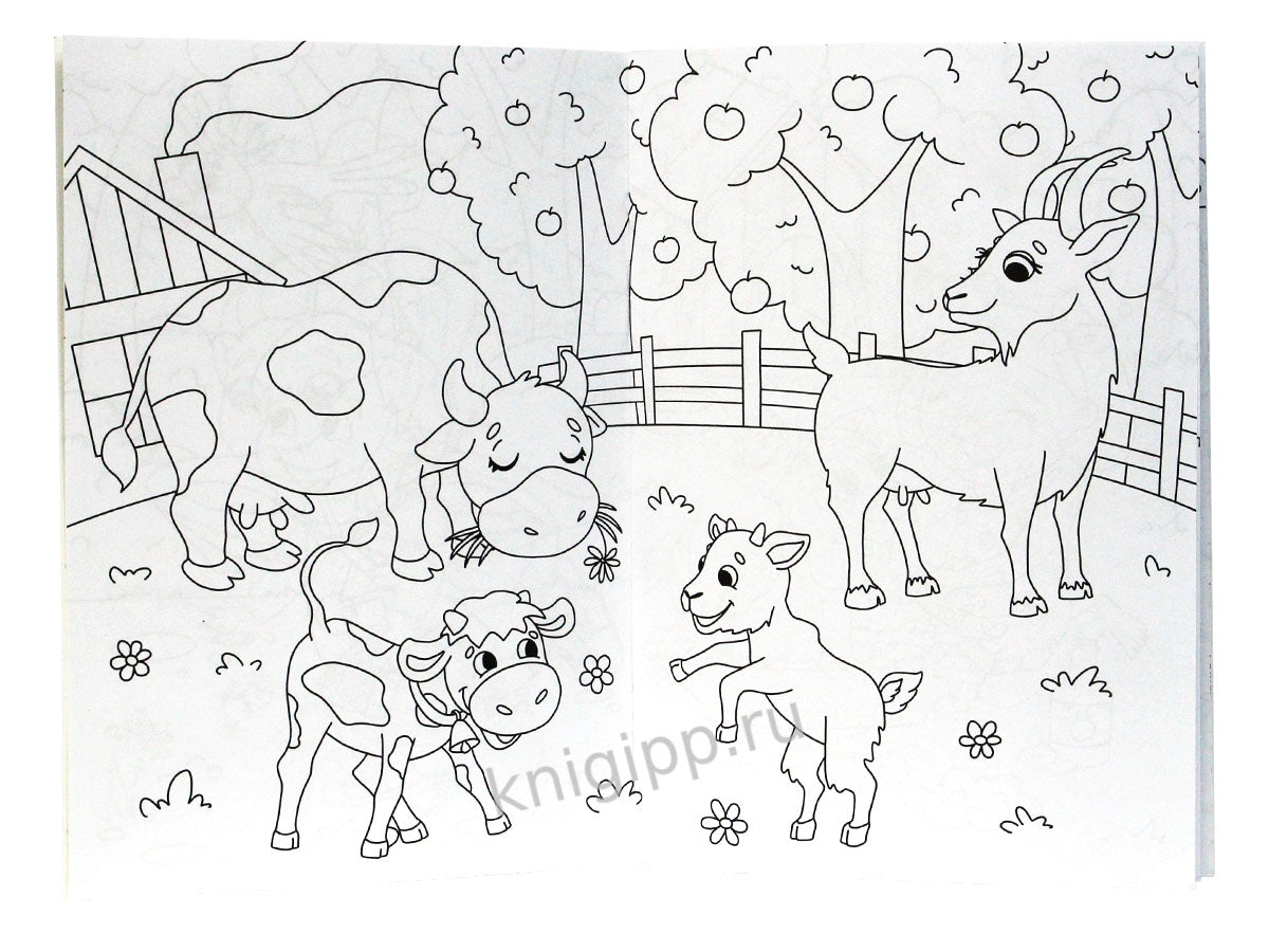 РАСКРАСКА С КАРАНДАШАМИ. ЛЮБИМЫЕ ЗВЕРУШКИ