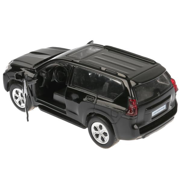 Машина металл свет-звук "TOYOTA PRADO"12см, откр. двери, инерц.,черный в кор. Технопарк в кор.2*36шт