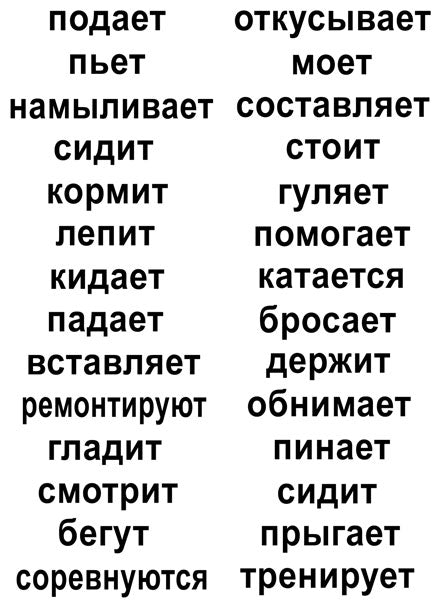 Игра Глаголы в картинках Д-498 (Весна-дизайн)