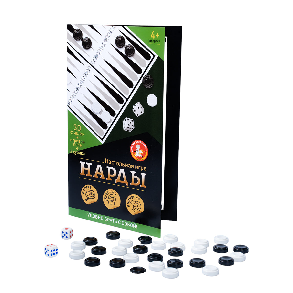 Игра настольная "Нарды" (в пакете)