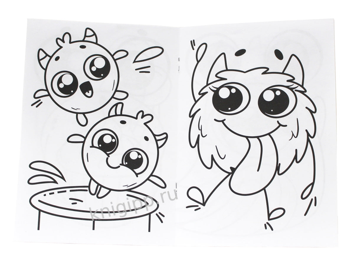 РАСКРАСКА А5 эконом. МИЛЫЕ МОНСТРИКИ