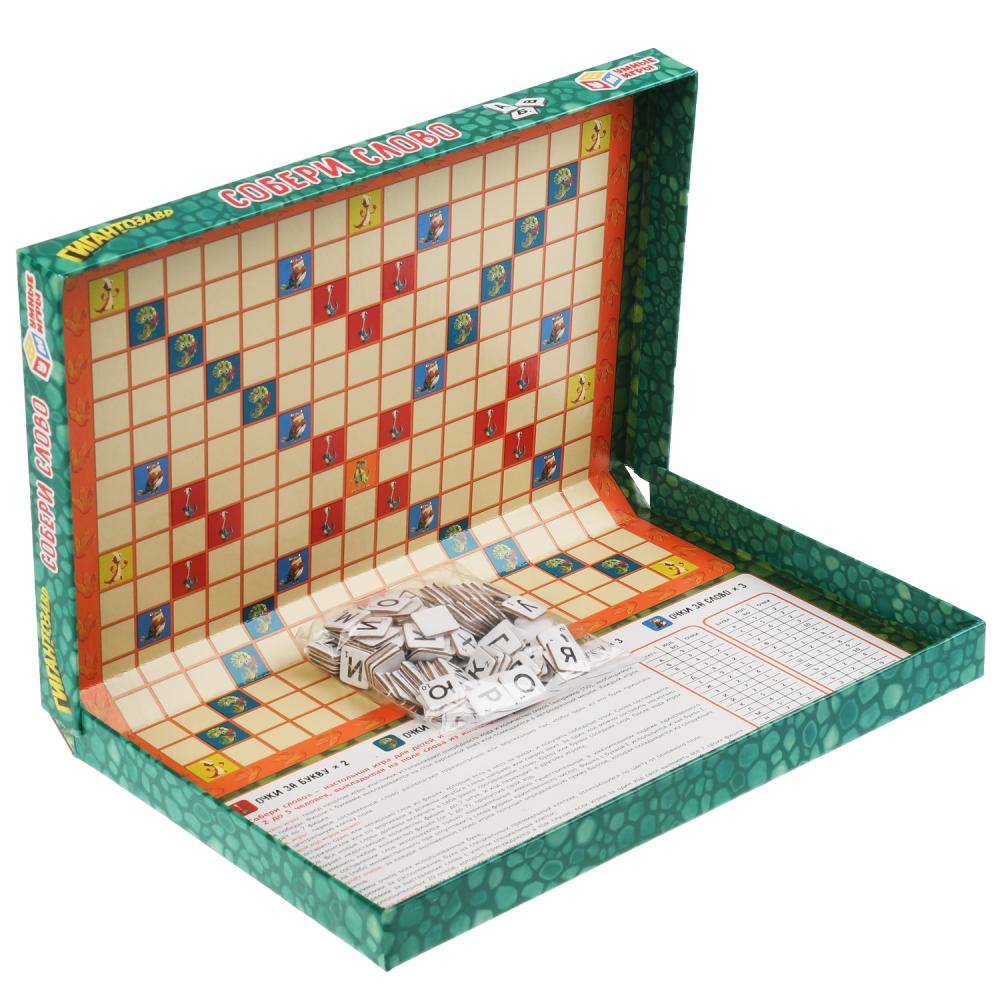 Гигантозавр. Словодел. Собери слово в кор. Умные игры в кор.20шт