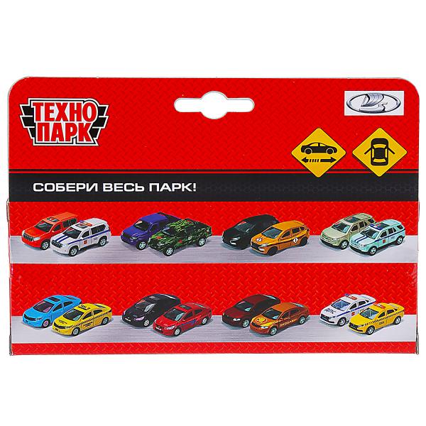 Машина металл LADA 110 12см, инерц., открыв. двери, синяя в русс. кор. Технопарк в кор.2*24шт