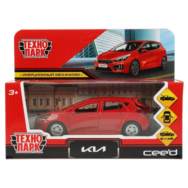 Machine en métal KIA CEED pour une voiture de 12 cm, deux, un bagage, un moteur, un rouge, un cor. Parc technologique dans le cor.2*36шт