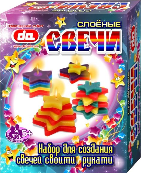 Дети АРТ.Набор Слоёные свечи арт.да18002 "Звездочки" /10