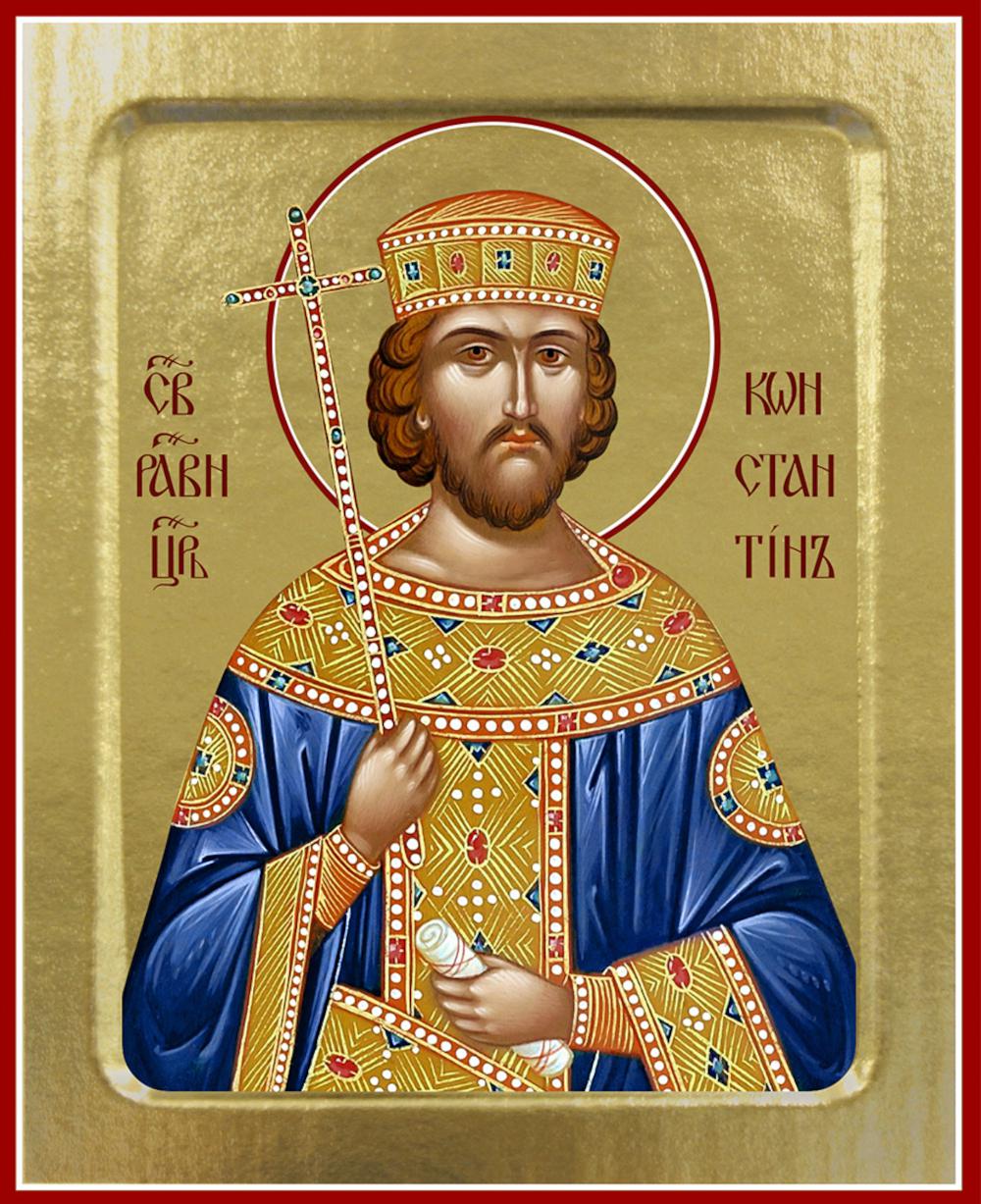Икона Константина, равноапостольного (на дереве): 125 х 160