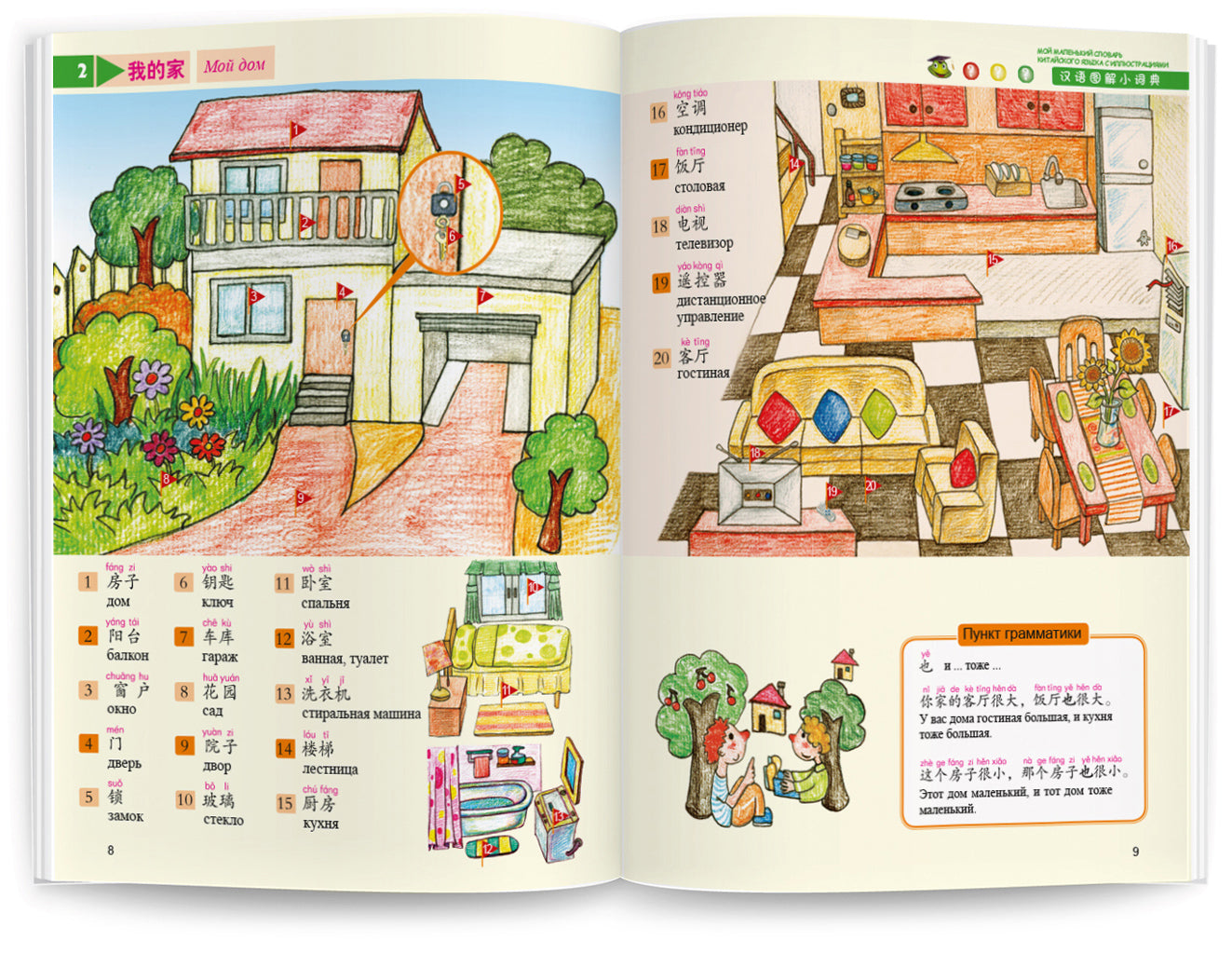 "Мой маленький говорящий словарь китайского языка с иллюстрациями" Книга для говорящей ручки "ЗНАТОК"