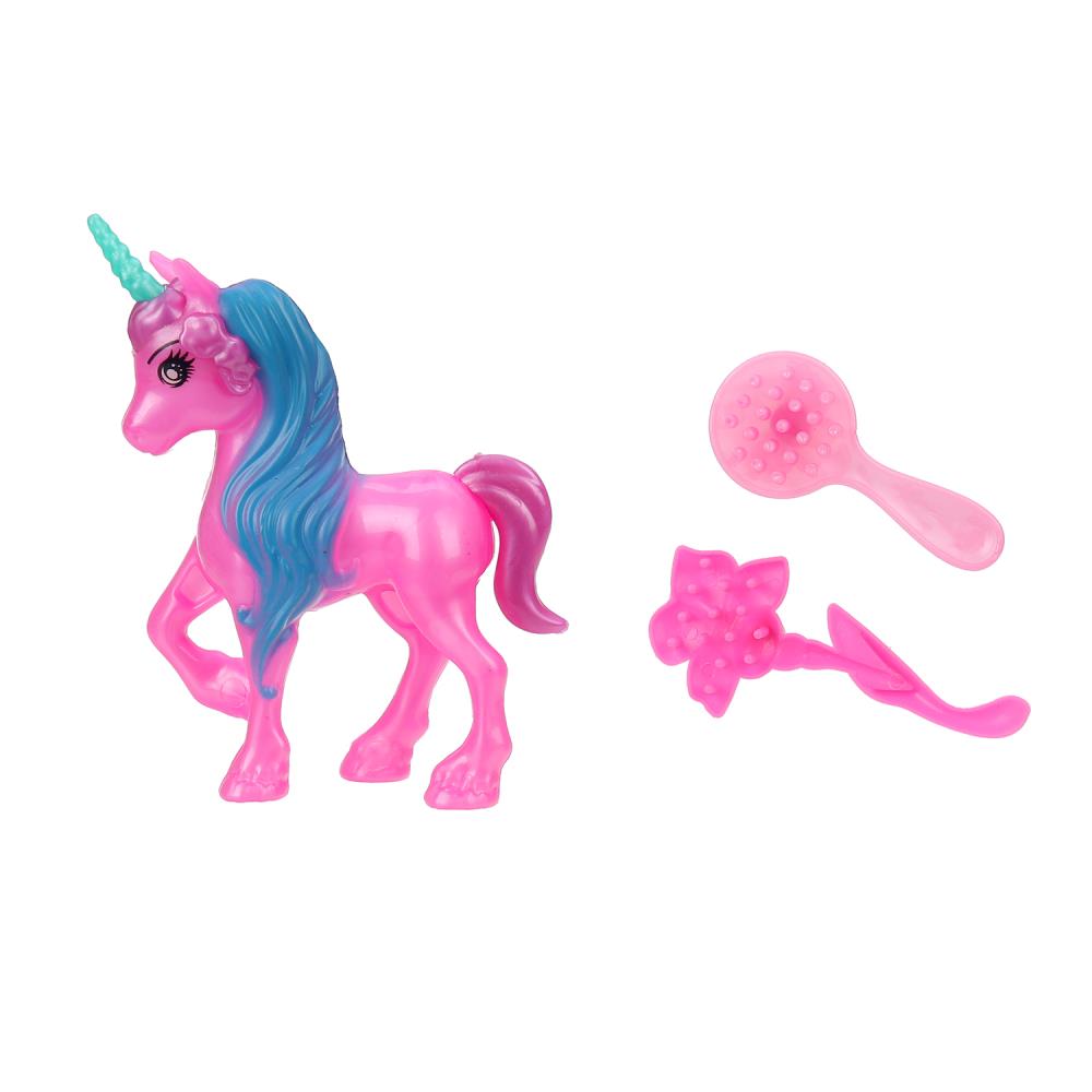 Единорог 10см, пластиковый, аксессуары 2шт Тутти в кор.2*180шт