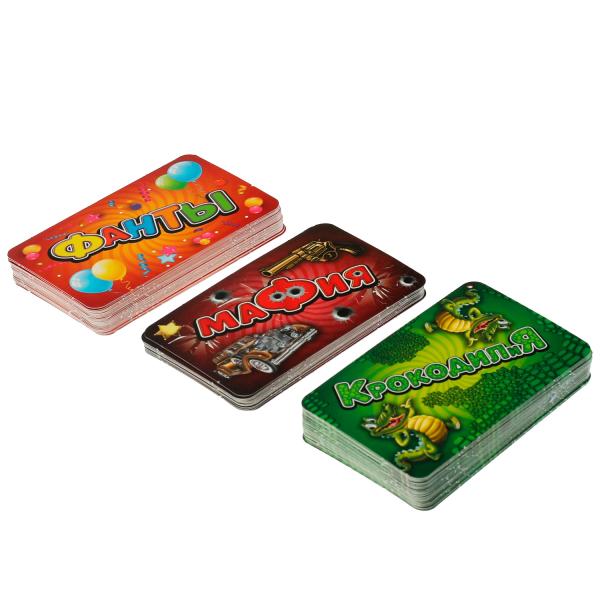 Мафия, Фанты, КРОКОДИЛиЯ. 3 cartes de 1,80. 230х230х45 mm. Умные игры. dans le cor.12шт