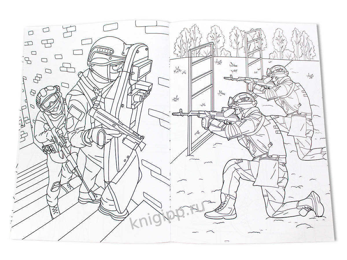 РАСКРАСКА для мальчиков. СОВРЕМЕННЫЕ СУПЕРГЕРОИ. Спецназ