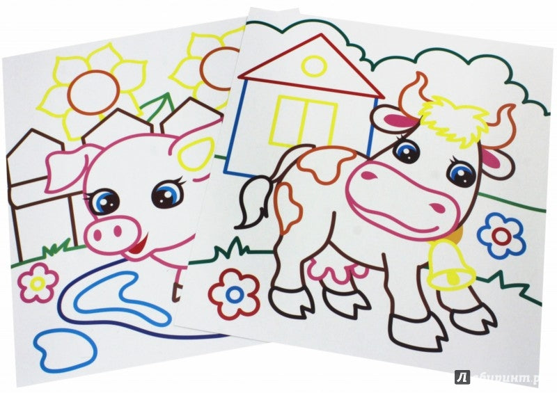 Волшебные контуры. Домашние животные дп