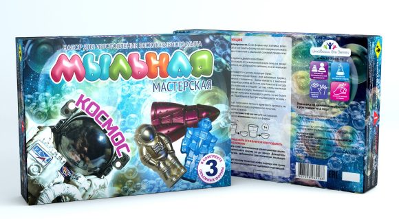 МЫЛЬНАЯ МАСТЕРСКАЯ "КОСМОС" НАБОР ДЛЯ ПРОВЕДЕНИЯ ЭКСПЕРИМЕНТОВ в кор.12шт