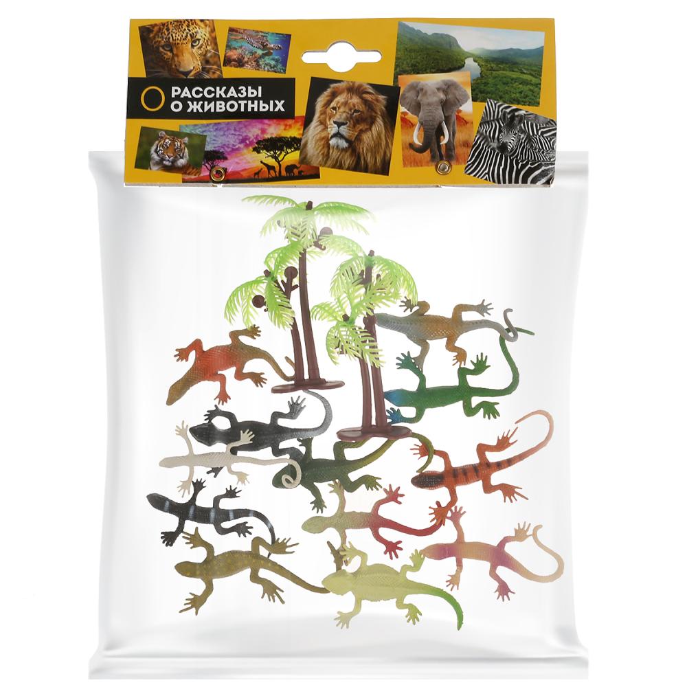 Игрушка пластизоль Играем вместе ящерицы 2" в сборе 12 шт, в упаковке с хэд (рус. уп.) в кор.2*180шт