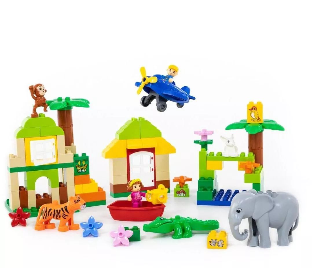 Полесье. Конструктор "Макси" "Зоопарк" 98 эл. (в коробке) арт.77738 /3