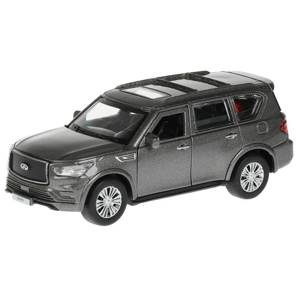 QX80-12-GY 338538 Машина металл INFINITI QX80, длина 12,5 см, двери, багаж, инер, серый, кор. Техноп