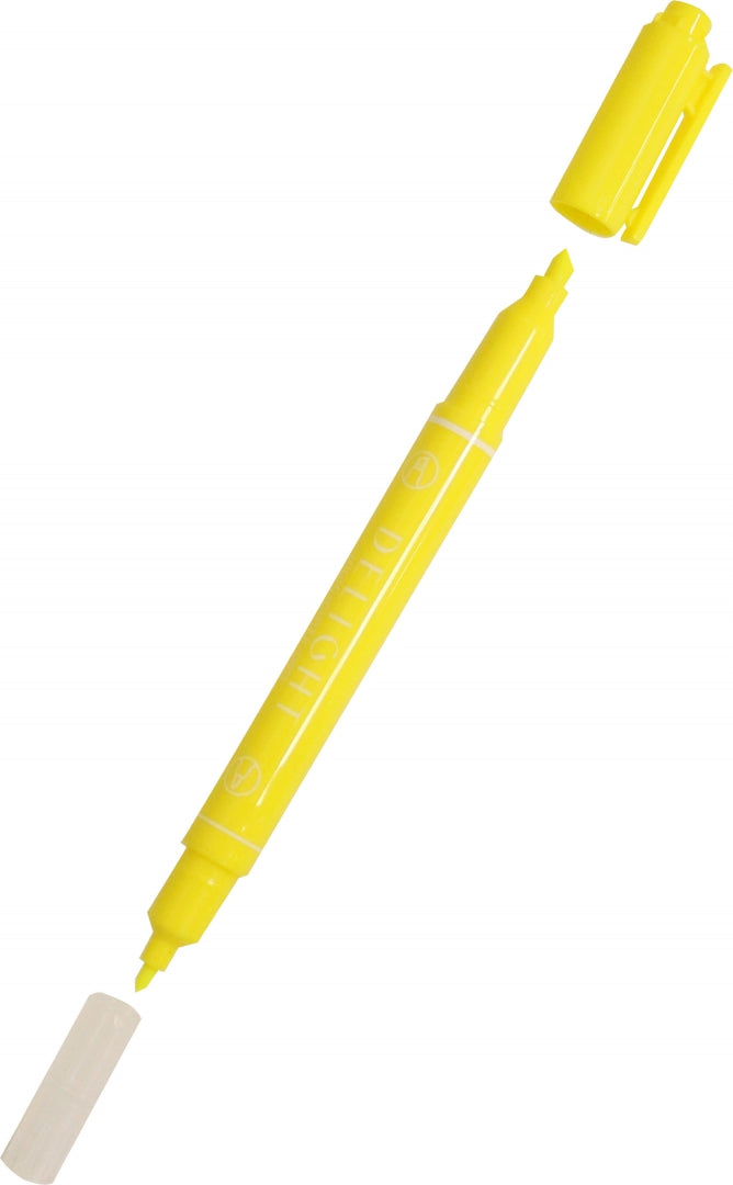 Текстовыделитель двухсторонний желтый,EU011-YL
