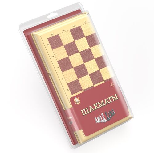Игра настольная "Шахматы" (бол, беж) блистер