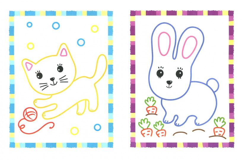 Первые зверюшки:книжка-раскраска