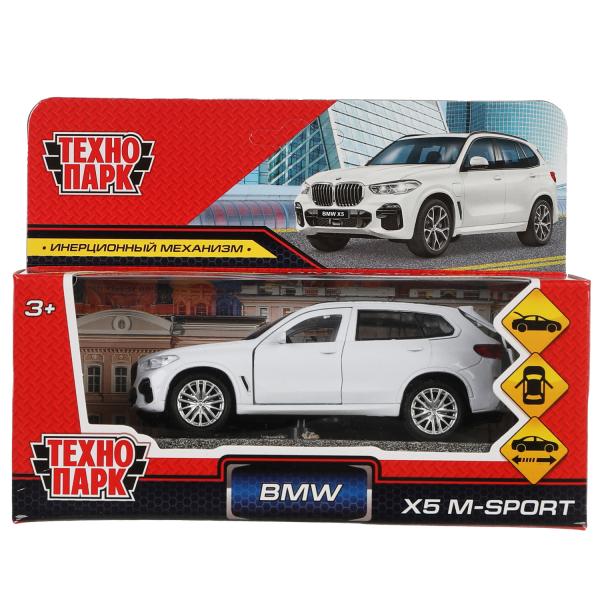 Technoparc. Modèle "BMW X5 M-Sport" 12 cm, métal double, bagage, bel, cor. art.X5-12-WH