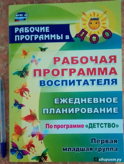 ФГОС ДО Рабочая программа воспитателя: ежедневное планирование по программе "Детство". Первая младшая группа. 320 стр. (Формат А4) Рындина И.А., Небыкова О.Н