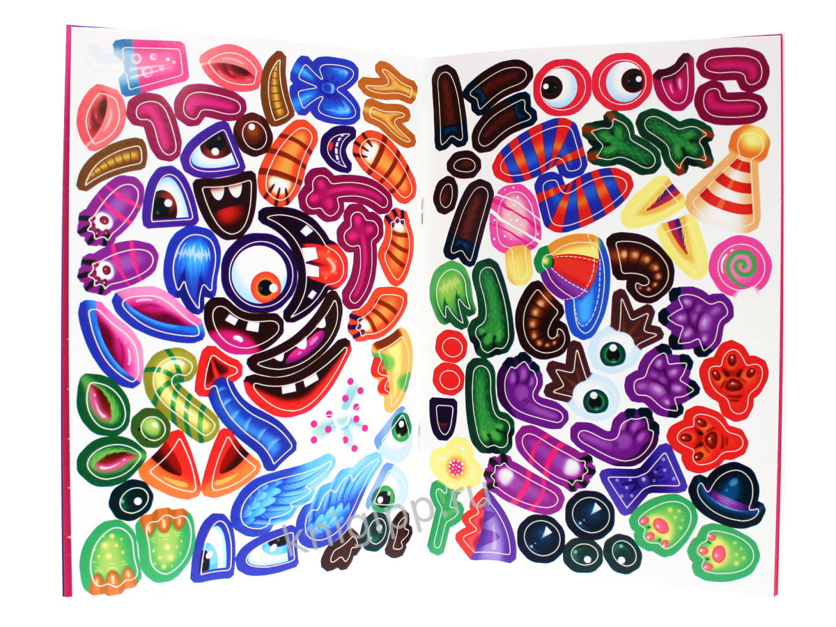 НАКЛЕЙКИ "СОБЕРИ СВОЕГО МОНСТРА" НЯШНЫЕ МОНСТРЫ