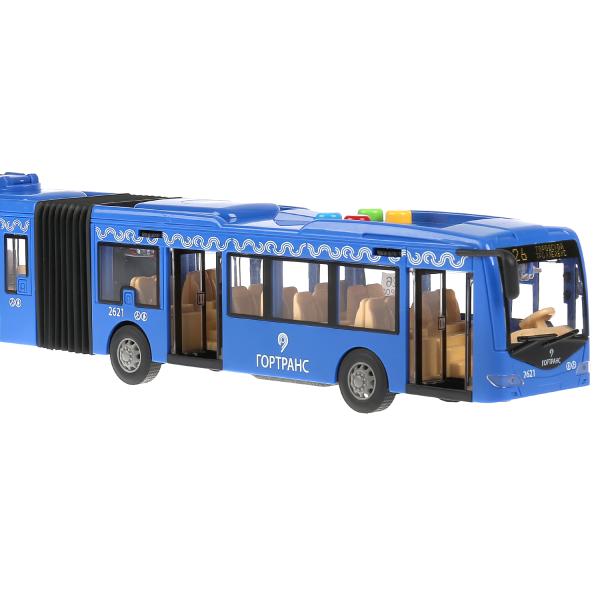 Машина на бат свет+ "ТРОЛЛЕЙБУС" 45см, пласт, открыв. двери, инерц. в кор. Технопарк в кор.24шт