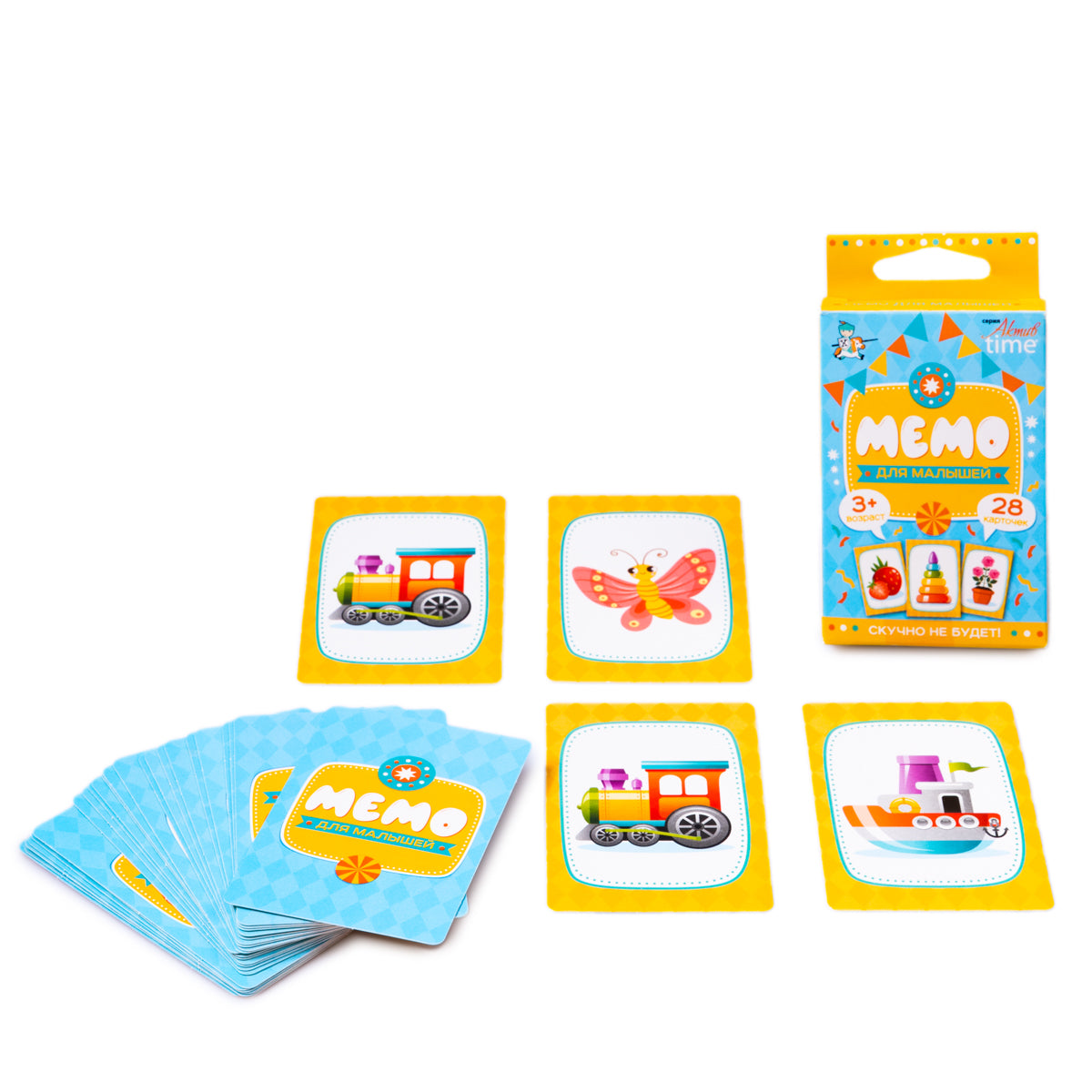 Игра настольная "МЕМО" для малышей. Серия АКТИВ time